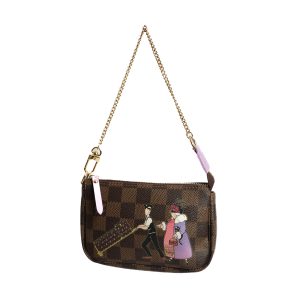 Louis Vuitton Mini Pochette Accessoires Damier Ebene Travel Illustration